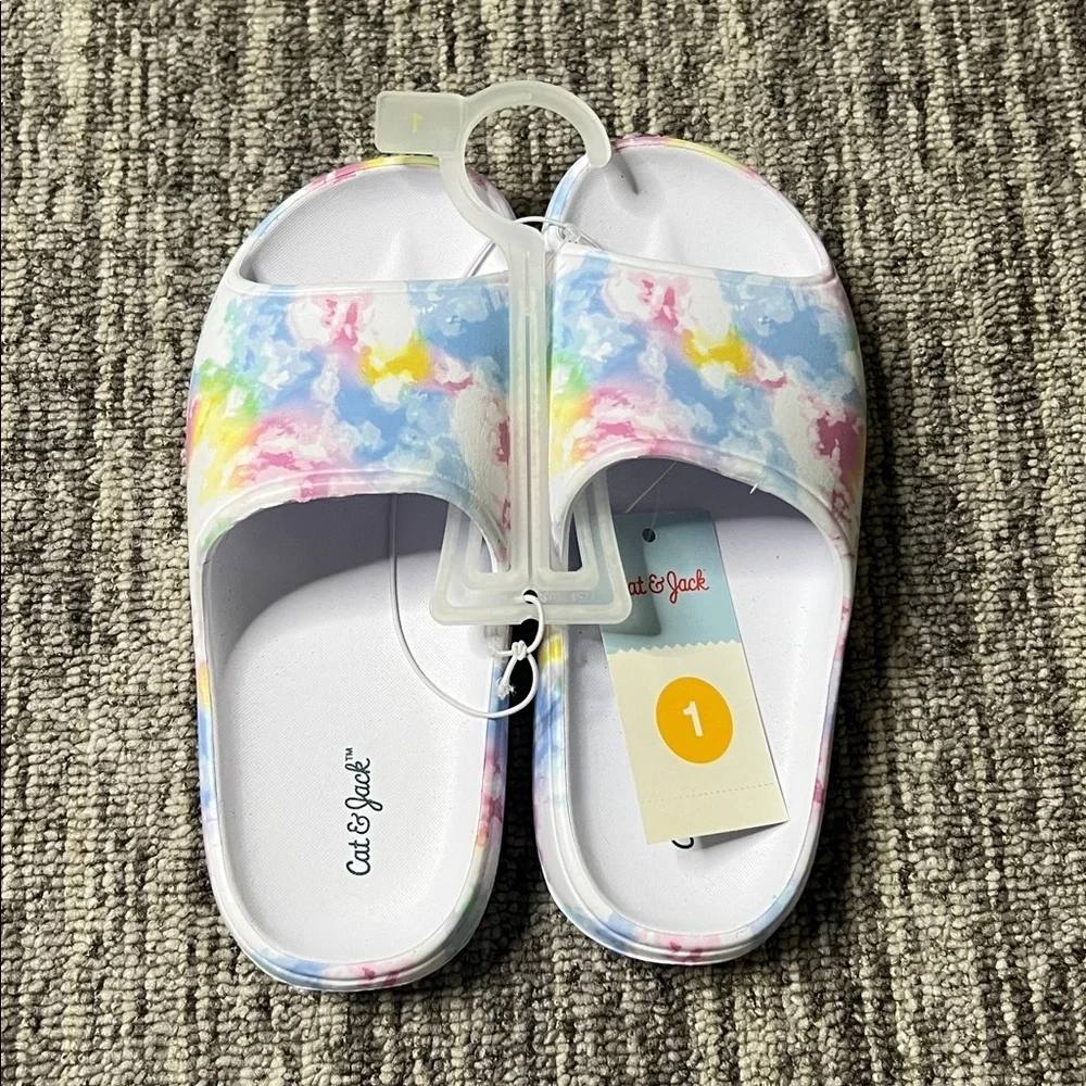Cat & Jack Multicolor Kids Slippers Size 1
